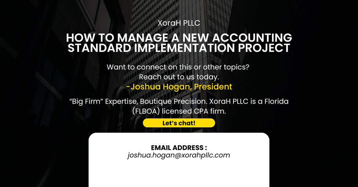 How to Manage a New Accounting Standard Implementation Project