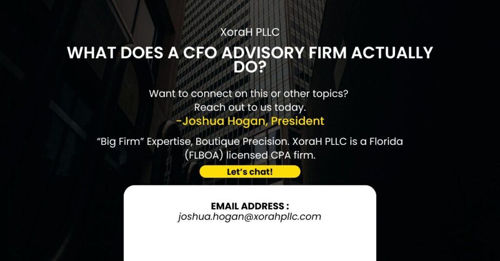 What Does a CFO Advisory Firm Actually Do
